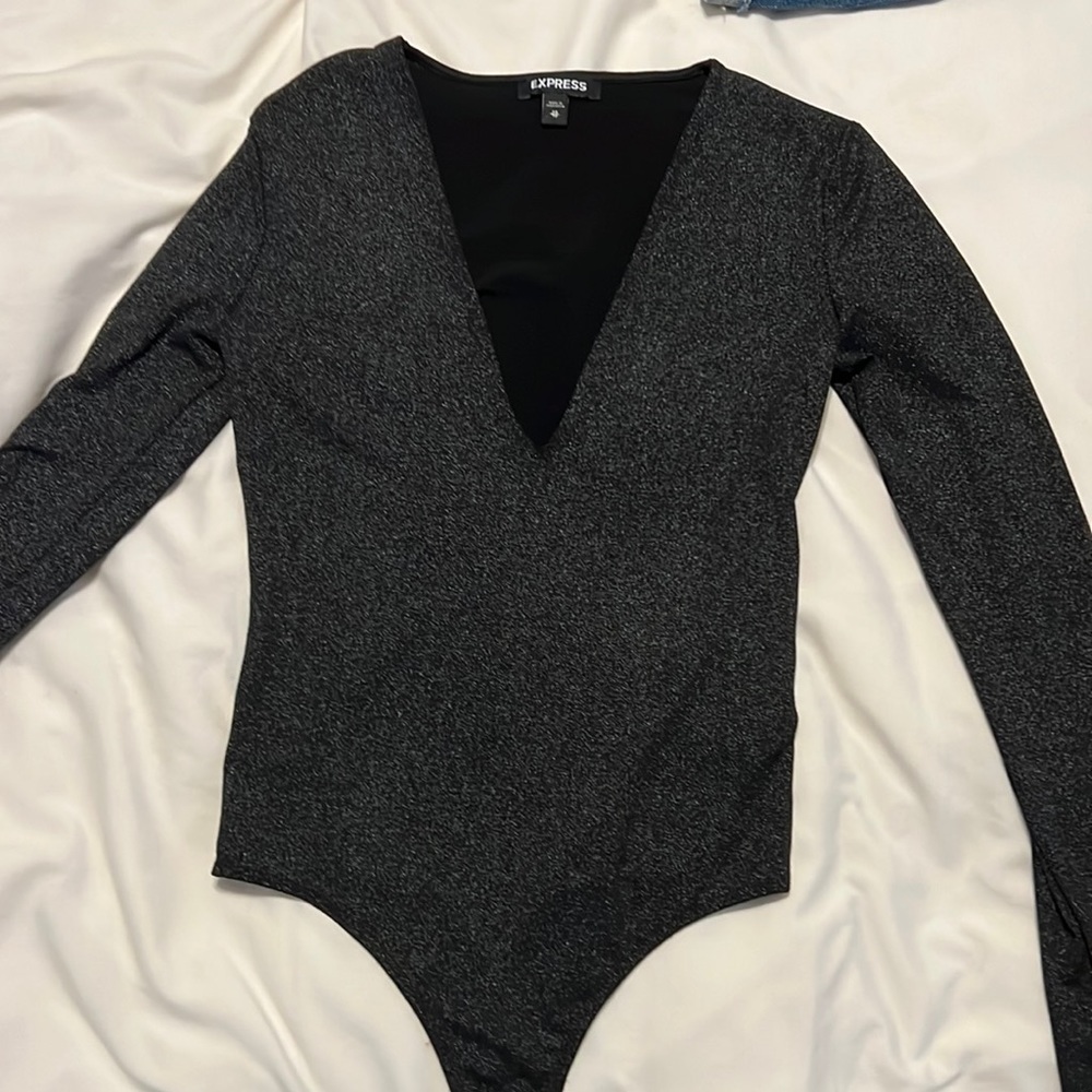 Thin shiny bodysuit
